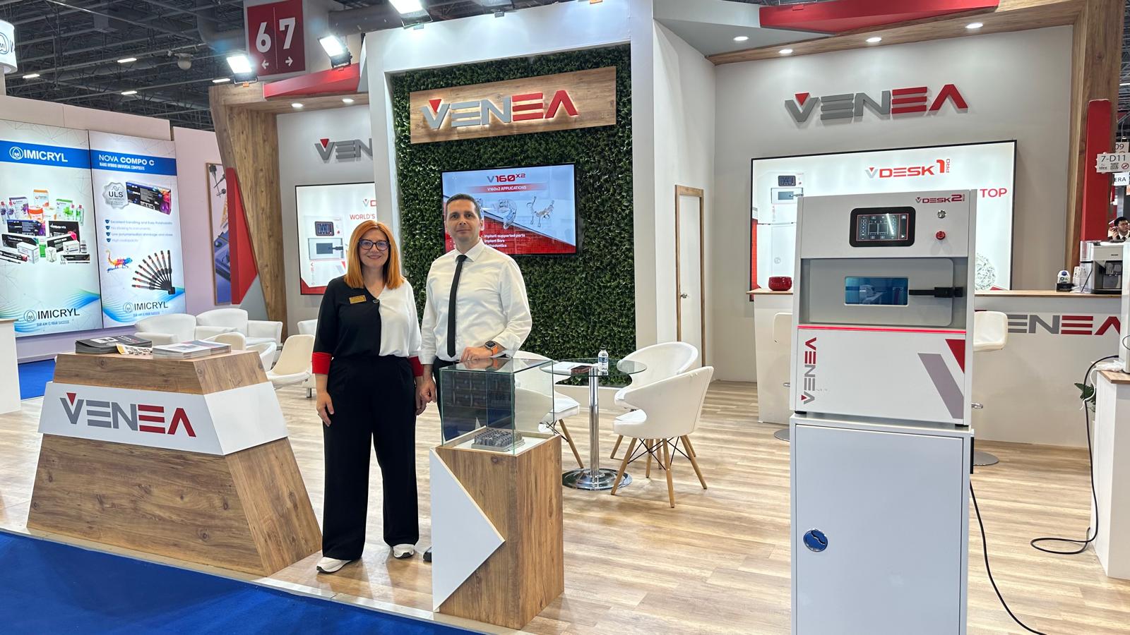 VENEA team and VDesk system at an international dental exhibition