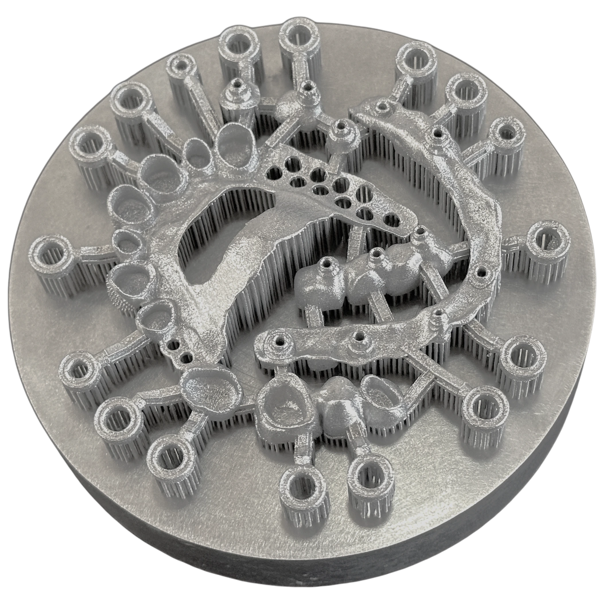 Hybrid dental production build plate