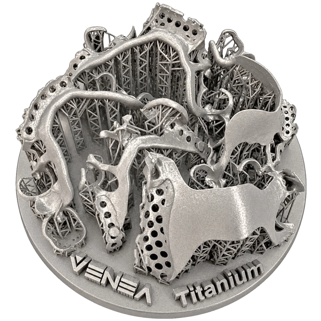 Titanium medical applications on build plate