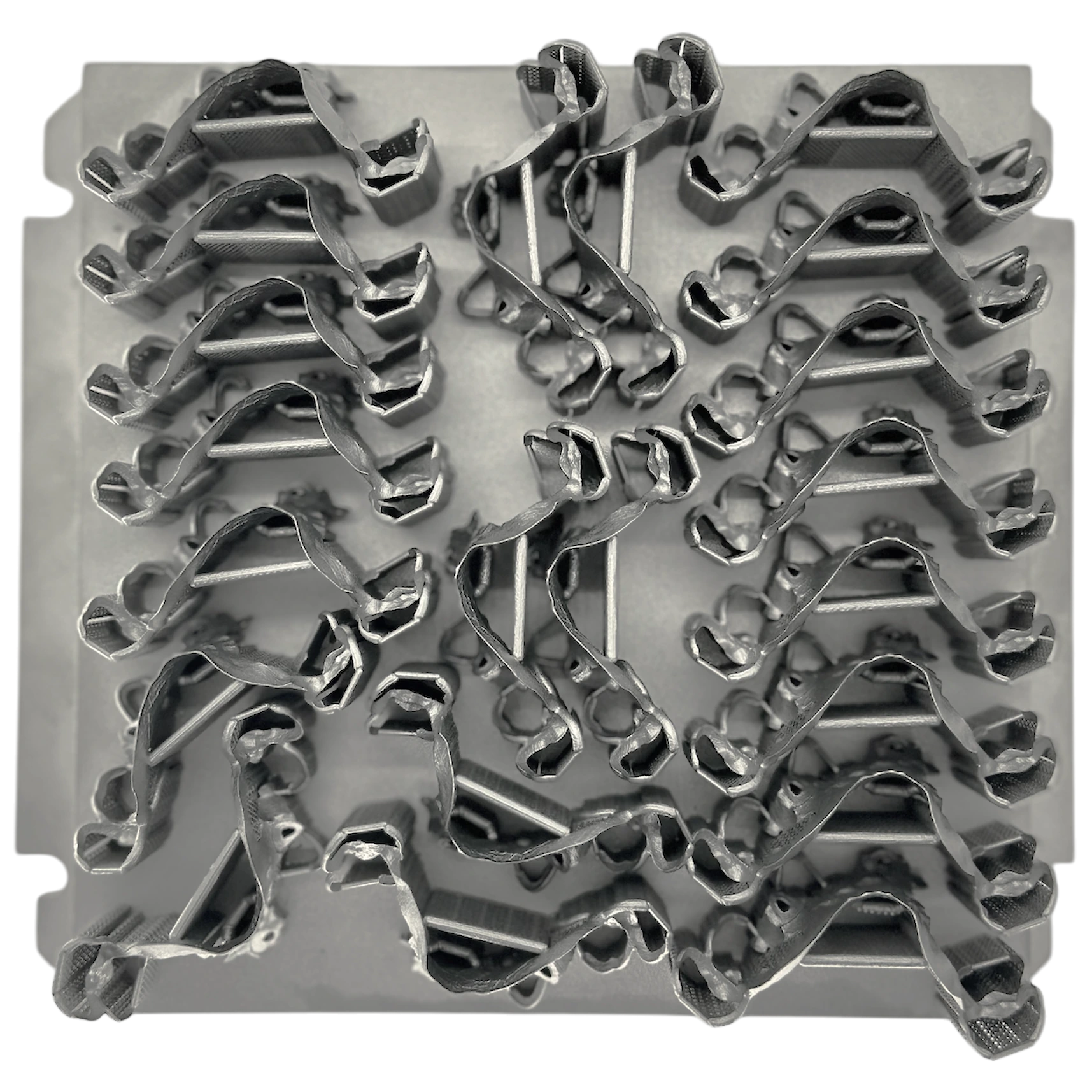 RPD clasp components on build plate
