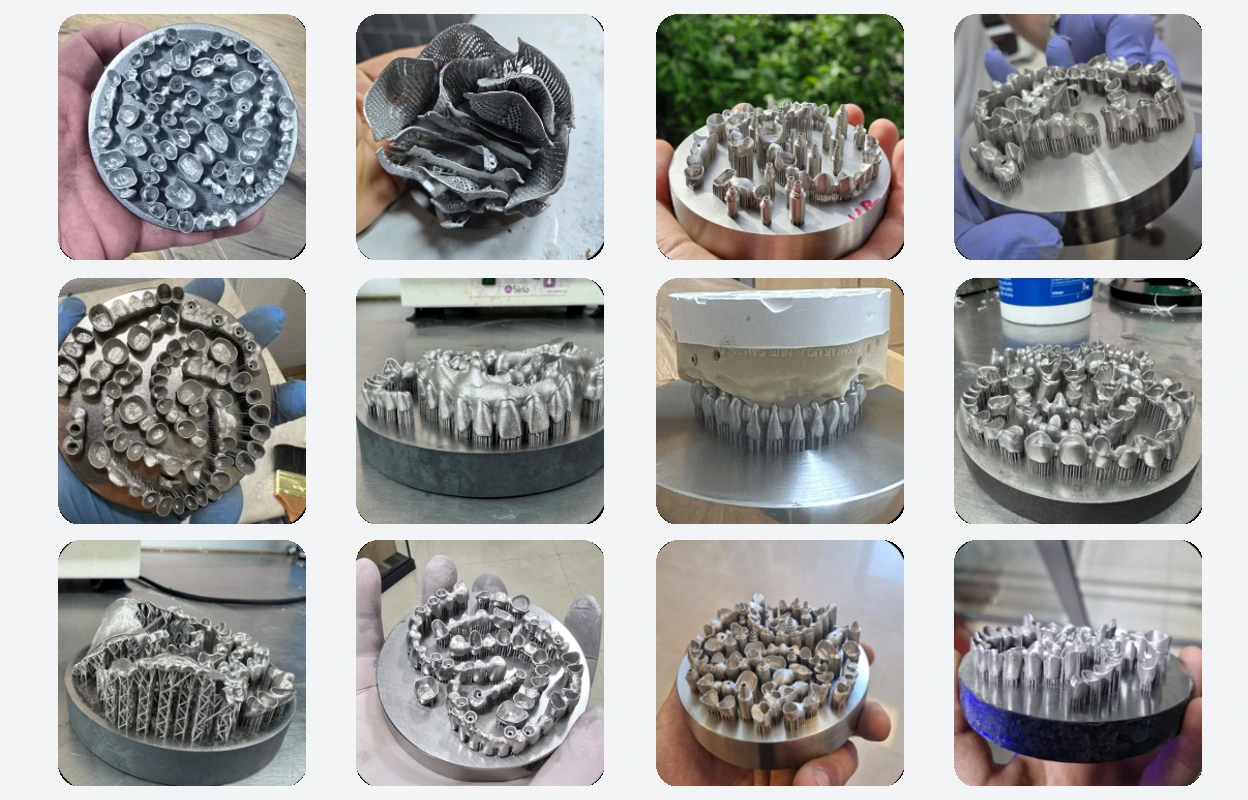 VENEA customer production samples from dental laboratories