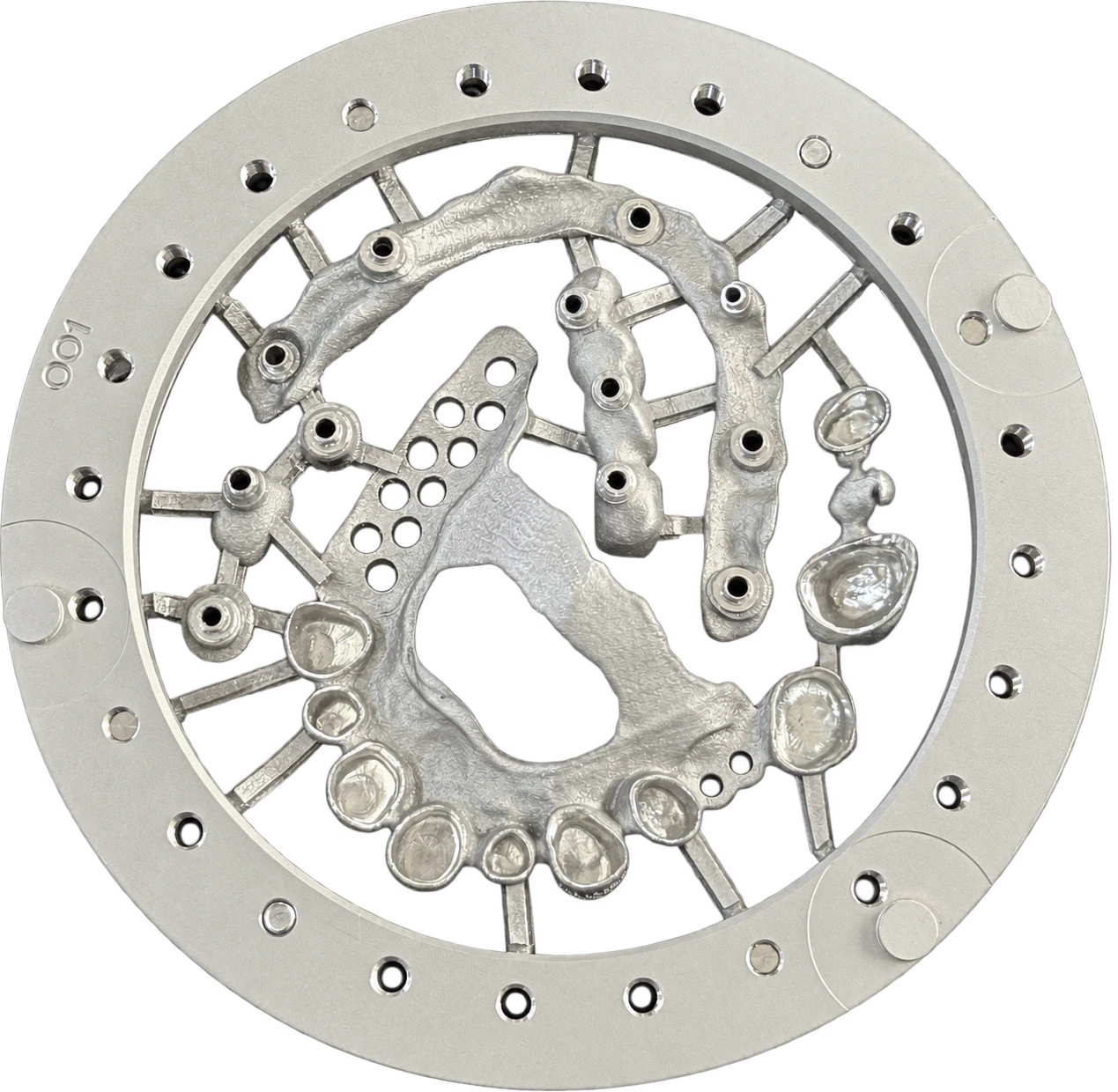 Make and Mill hybrid dental restoration on production fixture